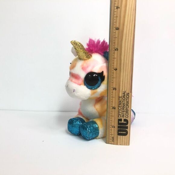 zuru coco surprise rainbow unicorn plush stuffed animal 5 inch blue glitter eyes - Picture 2 of 9
